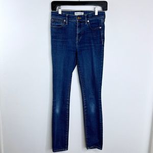 Madewell High Riser Skinny Jeans Womens Size 26 Blue Dark Wash Stretch Ankle